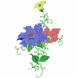 Flowers And Tree Embroidery Design 2 Flowers And Tree Embroidery Design 2